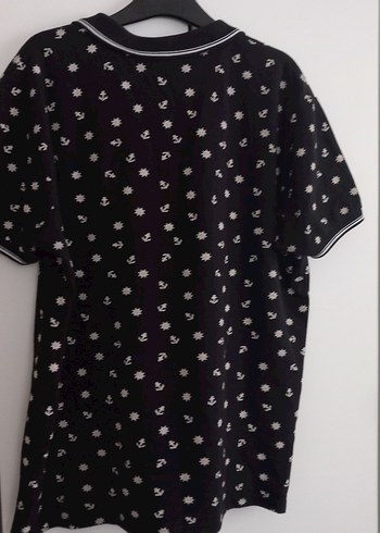 Erkek Siyah Desenli Kısa Kollu Polo Tişört - Görsel 2