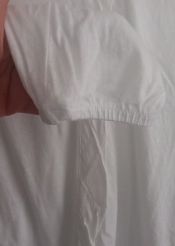 V Yaka Beyaz Kadın Bluz. - Görsel 5