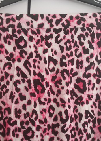Leopar Desenli Pembe Etek - Görsel 2