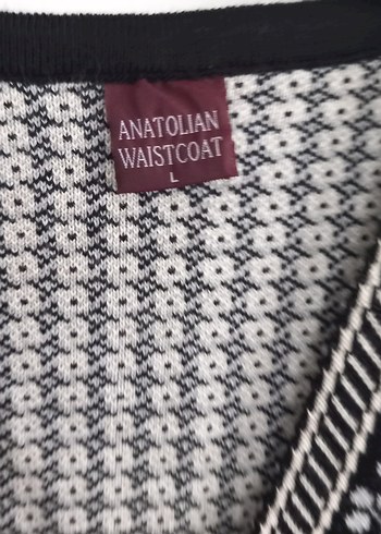 Siyah  Desenli Kadın Yelek - Görsel 5