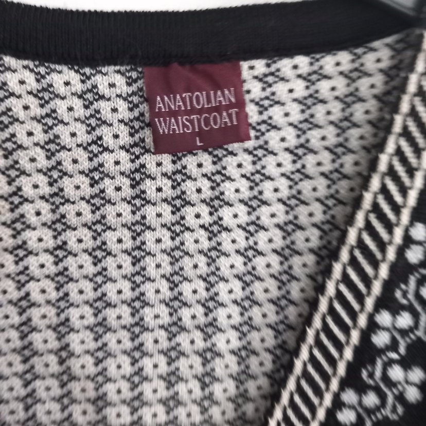 Siyah  Desenli Kadın Yelek - Görsel 5