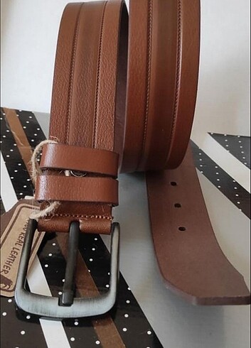 Beden kahverengi Renk GERÇEK DERI ERKEK KOT KEMERI (taba) 110cm