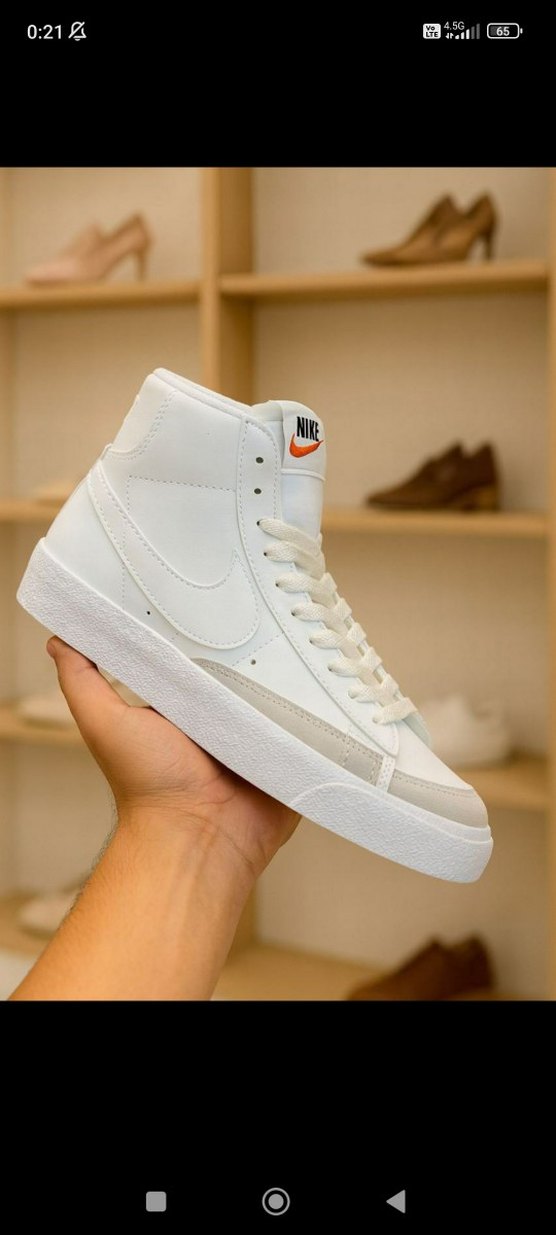 Beyaz Nike Stiletto Topuklu Spor Ayakkabı - Görsel 2