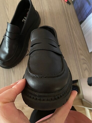 34 Beden siyah Renk kız çocuk loafer ayakkabı