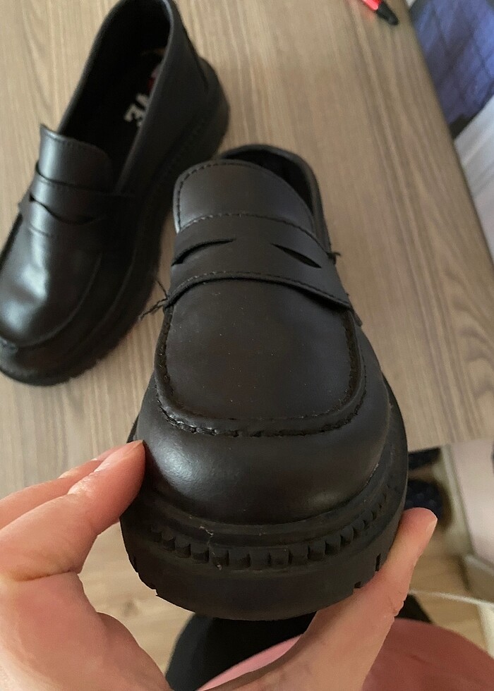 kız çocuk loafer  ayakkabı - Görsel 4