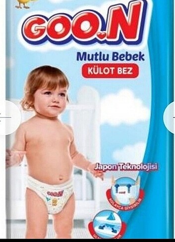 3 Beden: 4-9 kg Beden Goon no:3 (38 adet) külot bez