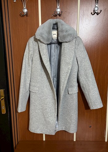 Gri Klasik Kadın Kaban - Görsel 3