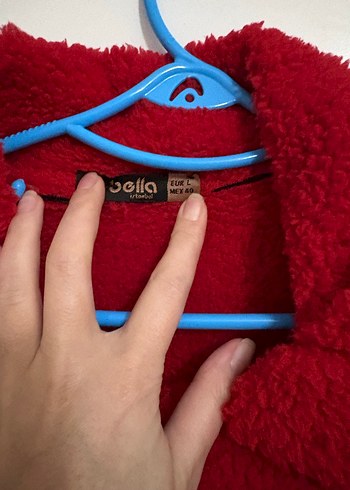 Kırmızı Kürklü Deri Mini Ceket - Görsel 4