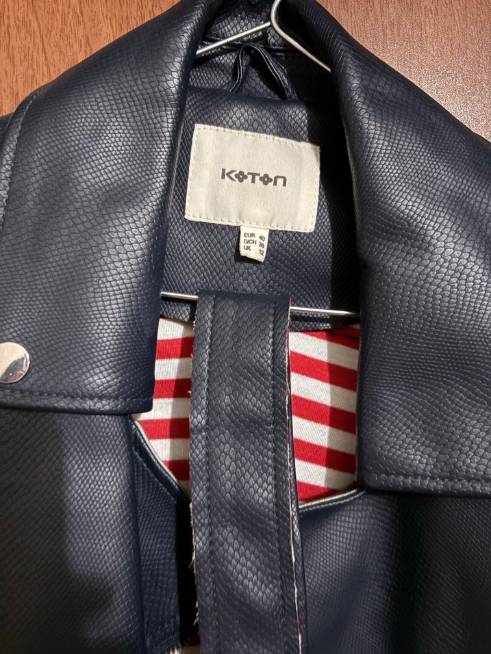 Siyah Deri Biker Ceket - Görsel 2