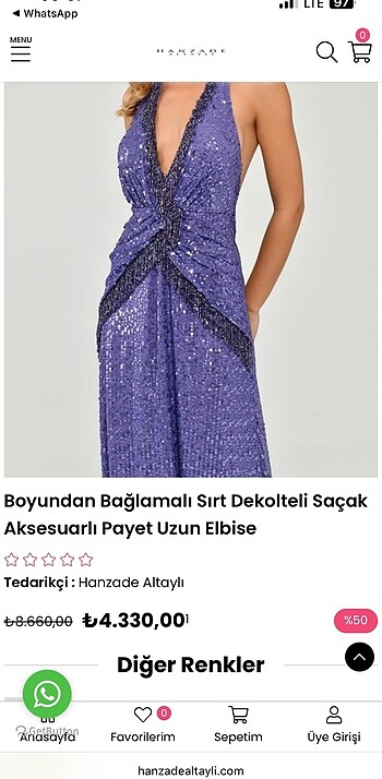 Hanzade Altaylı Boyundan Bağlamalı Abiye
