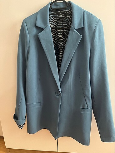 Trendyol & Milla Mavi regular astar detaylı blazer ceket