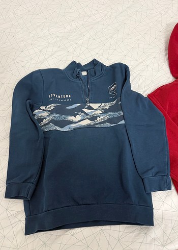 Kırmızı erkek çocıku Sweatshirt - Görsel 3