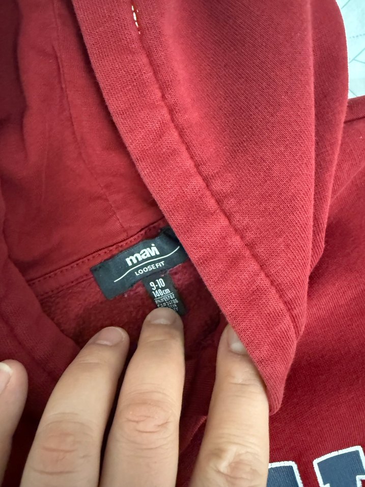 Kırmızı erkek çocıku Sweatshirt - Görsel 5