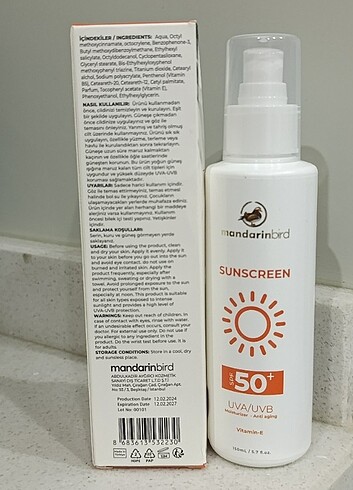 Mandarina Duck Güneş kremi 