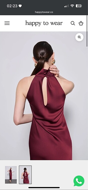 Zara Kırmızı/bordo/vişne çürüğü midi elbise