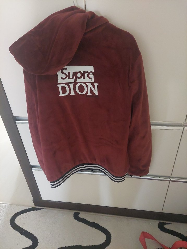 Erkek  Siyah Fermuarlı Sweatshirt çift taraflı kışlık kalın - Görsel 5