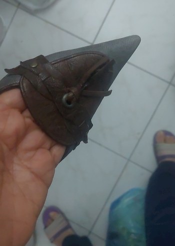 Kahverengi Deri Stiletto Topuklu Kadın Ayakkabı - Görsel 7