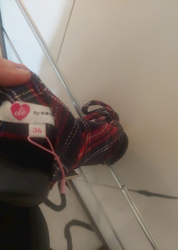 Uzun Kollu kadın 36 beden Ekose Elbise - Görsel 8