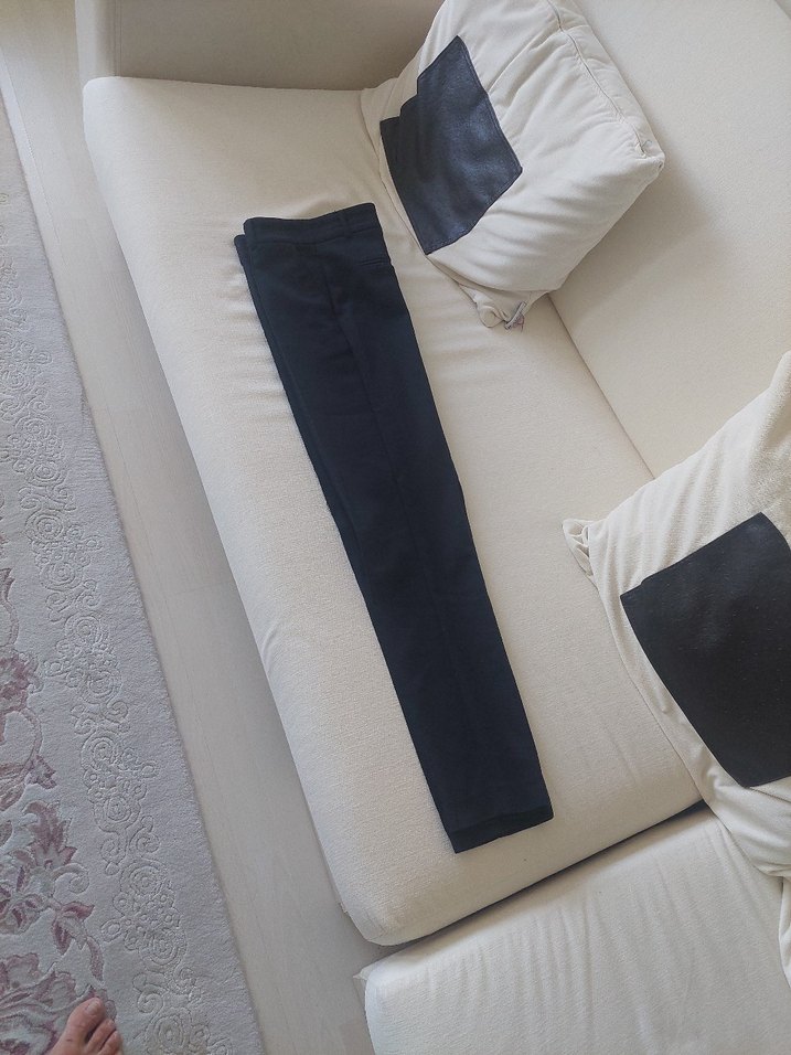 Kadın siyah  Kumaş Pantolon - Görsel 2