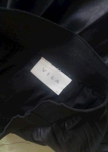 Siyah Parlak Pileli Uzun Etek - Görsel 5