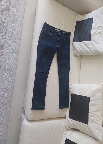 Düğmeli Lacivert Kadın Kot Pantolonmavi marka - Görsel 2