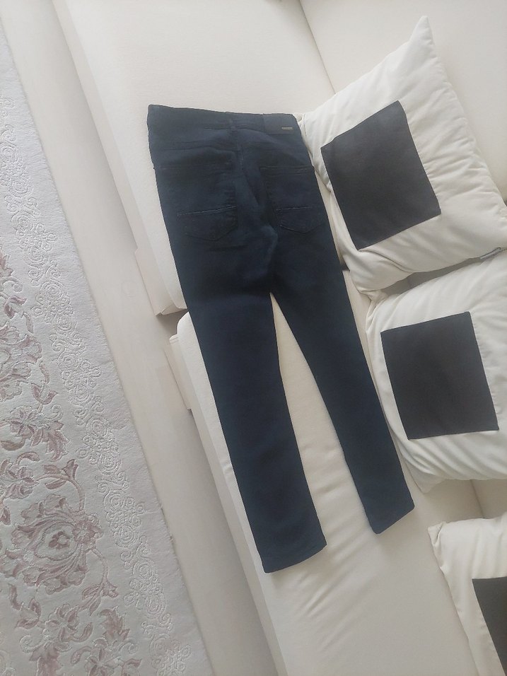 Lacivert erkek Skinny Denim Pantolon - Görsel 2