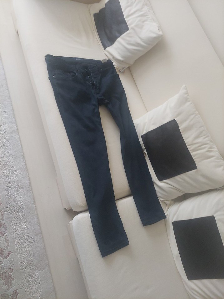 Lacivert erkek Skinny Denim Pantolon - Görsel 4