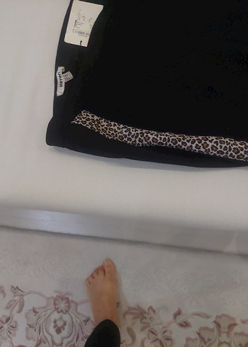 Kadın Siyah Spor Kumaş Pantolon - Görsel 2