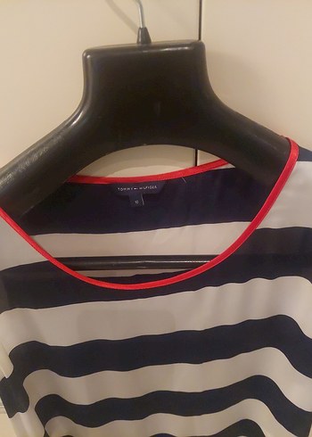 Tommy Hilfiger lacivert Çizgili Kolsuz Bluz