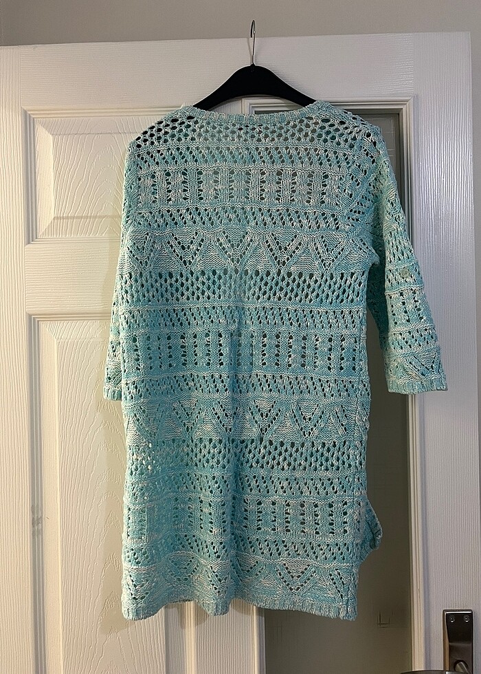 Turkuaz Kadın Hırka - Görsel 4