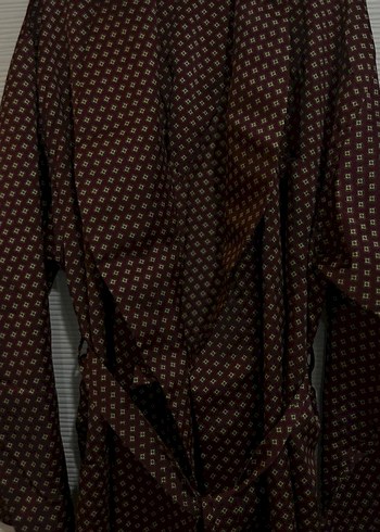 Bordo Drapeli Erkek Pijama Üstü - Görsel 4