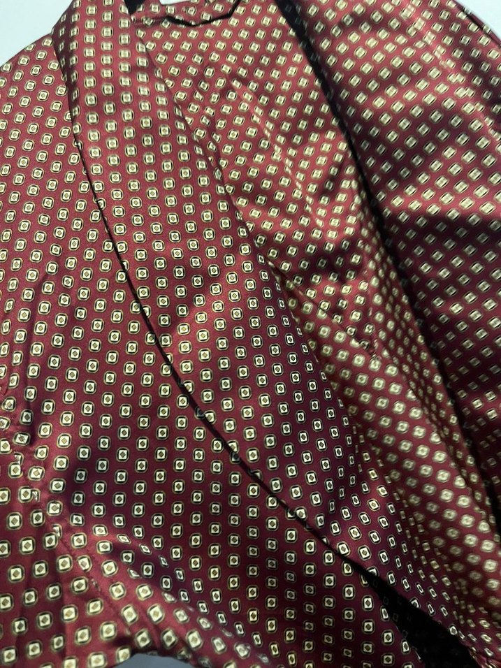 Bordo Drapeli Erkek Pijama Üstü - Görsel 2