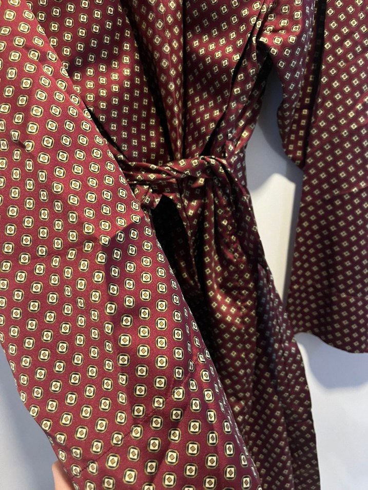 Bordo Drapeli Erkek Pijama Üstü - Görsel 3