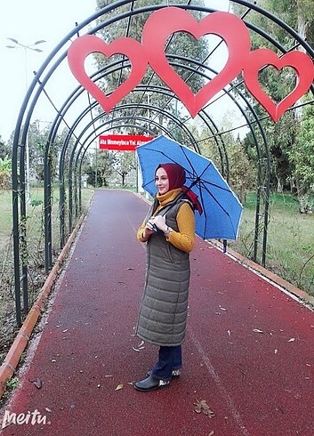 Haki uzun yelek