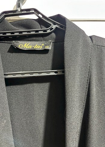 Siyah dantelli payetli abaya - Görsel 6