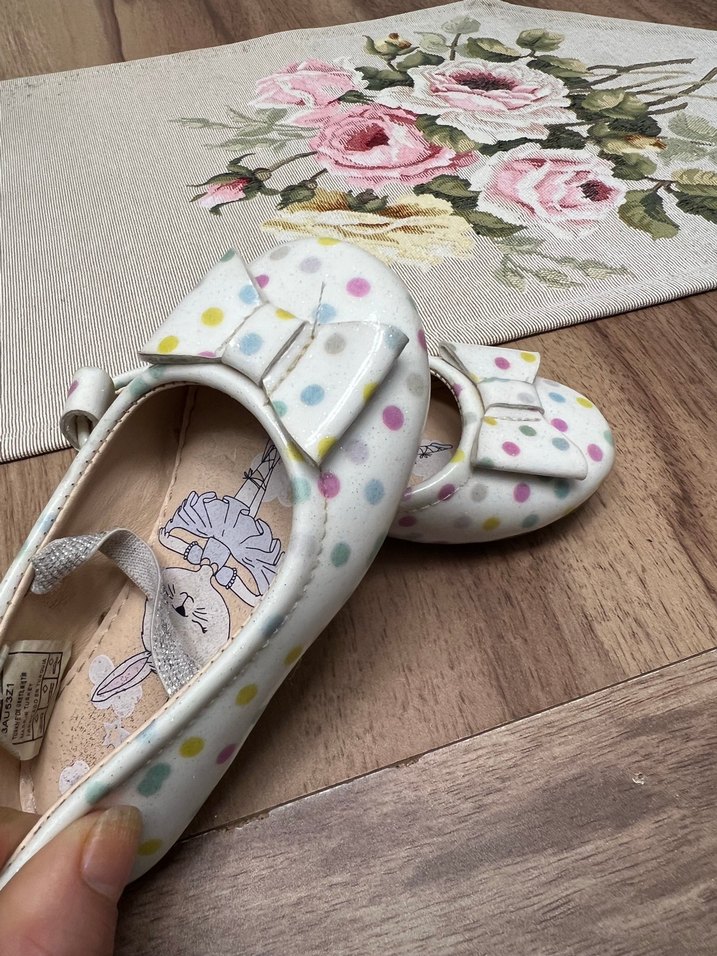 Çok Renkli Fırfırlı Kız Babet Ayakkabı - Görsel 3