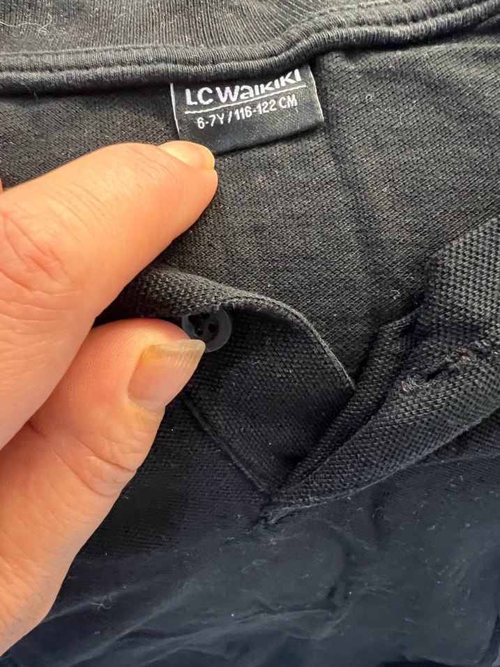 Siyah Erkek çocuk Polo Tişört Kısa Kollu - Görsel 3