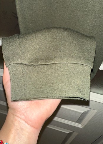 Kemerli Yeşil Kadın Rahat Eşofman Altı - Görsel 3