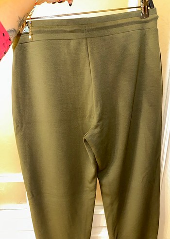 Kemerli Yeşil Kadın Rahat Eşofman Altı - Görsel 6