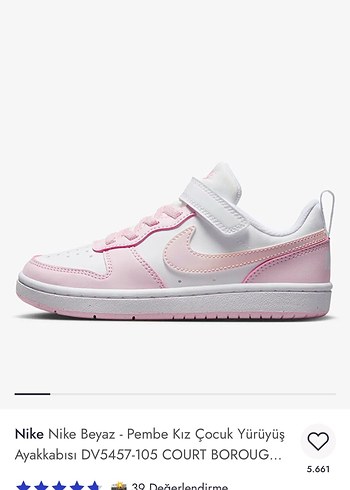 Kız Çocuk Pembe Bağcıklı Cırt Cırtlı Spor Ayakkabı - Görsel 2