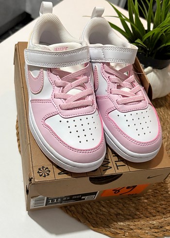 Kız Çocuk Pembe Bağcıklı Cırt Cırtlı Spor Ayakkabı - Görsel 7