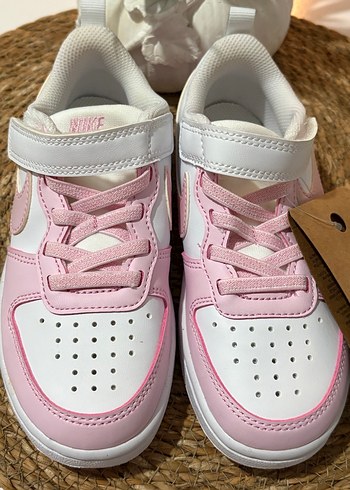 Kız Çocuk Pembe Bağcıklı Cırt Cırtlı Spor Ayakkabı - Görsel 6