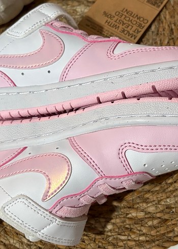 Kız Çocuk Pembe Bağcıklı Cırt Cırtlı Spor Ayakkabı - Görsel 4