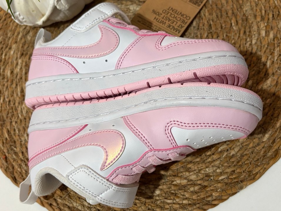 Kız Çocuk Pembe Bağcıklı Cırt Cırtlı Spor Ayakkabı - Görsel 4