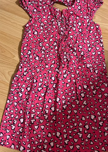 LC Waikiki Canli Pembe Kalpli Kiz Elbisesi