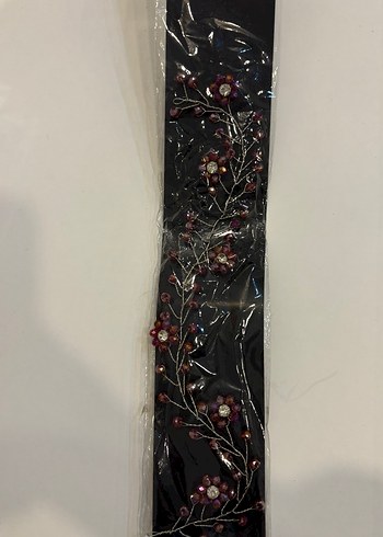 Bordo Boncuklu Bohem Saç Aksesuarı - Görsel 2