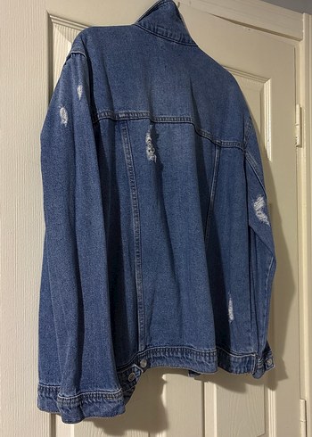 Kadın Mavi Rahat Kesim Kot Ceket - Görsel 3