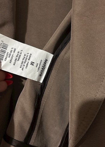 Network Bej Süet Kadın Ceket, Midi Boy - Görsel 6