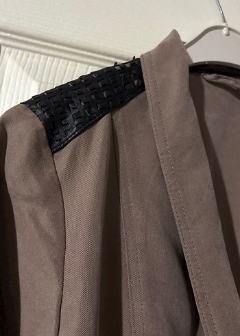 Network Bej Süet Kadın Ceket, Midi Boy - Görsel 2