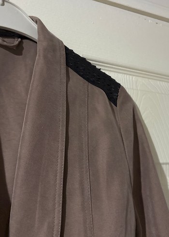 Network Bej Süet Kadın Ceket, Midi Boy - Görsel 3